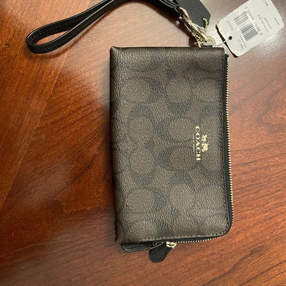 Coach Handbags - Coach Brown and Black Wristlet